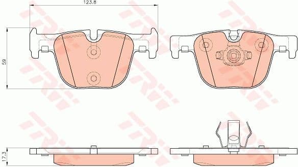 Brake pads rear, Top Quality GDB1937