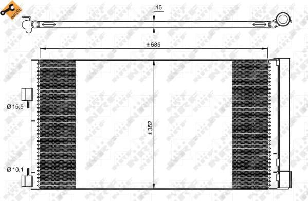 Condenser, air conditioning EASY FIT 35890
