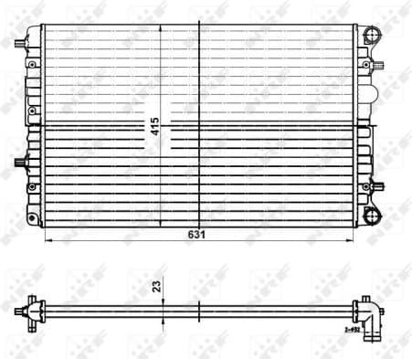 Radiator, engine cooling 50141