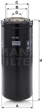 Filter, operating hydraulics WH980