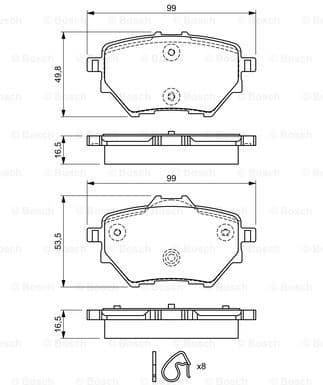 Brake Pad Set, disc brake 0986494716