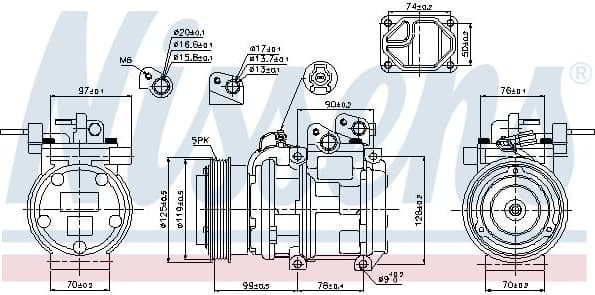 Compressor, air conditioning ** FIRST FIT ** 89166