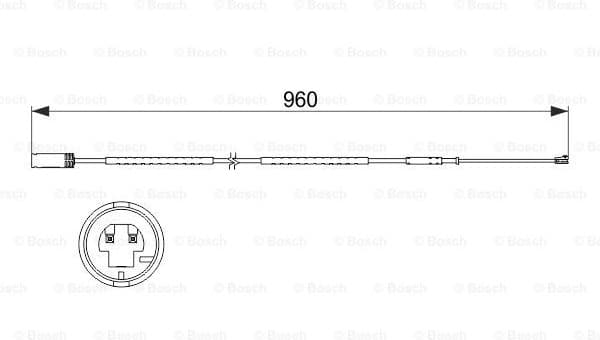 Warning Contact, brake pad wear 1987473523