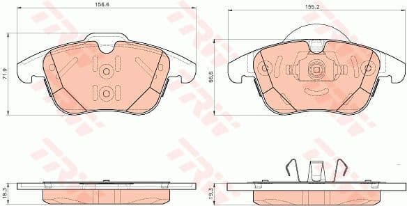 Brake Pad Set, disc brake COTEC GDB1925