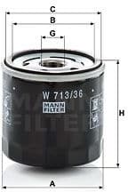 Oil Filter W713/36