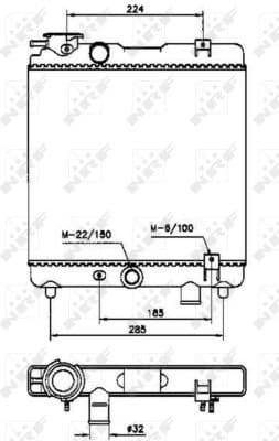 Radiator, engine cooling 58659