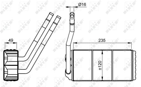 Heat Exchanger, interior heating 54263