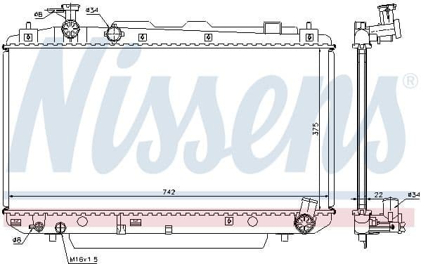 Radiator, engine cooling ** FIRST FIT ** 64639A