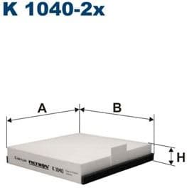 Filter, cabin air K1040-2X