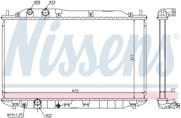 Radiator, engine cooling 68143