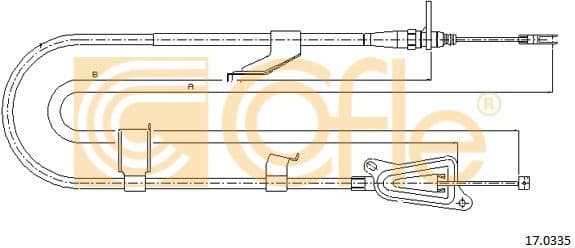 Cable Pull, parking brake 17.0335