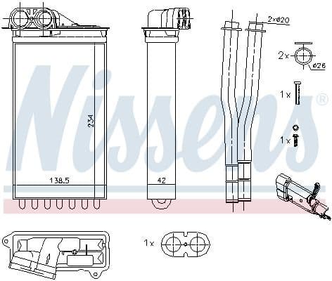 Heat Exchanger, interior heating 71161