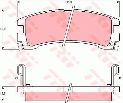 Brake Pad Set, disc brake GDB1018