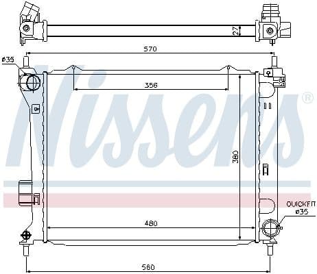 Radiator, engine cooling ** FIRST FIT ** 67549