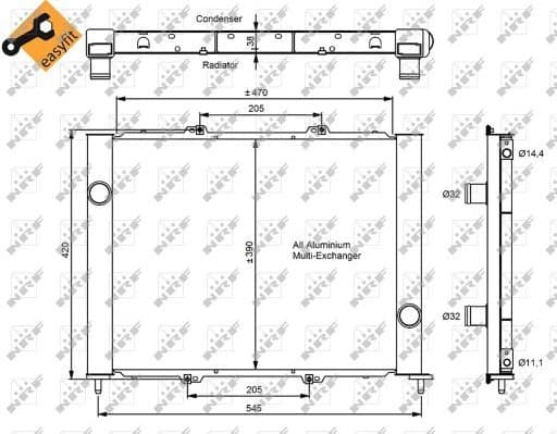 Condenser, air conditioning EASY FIT 35887