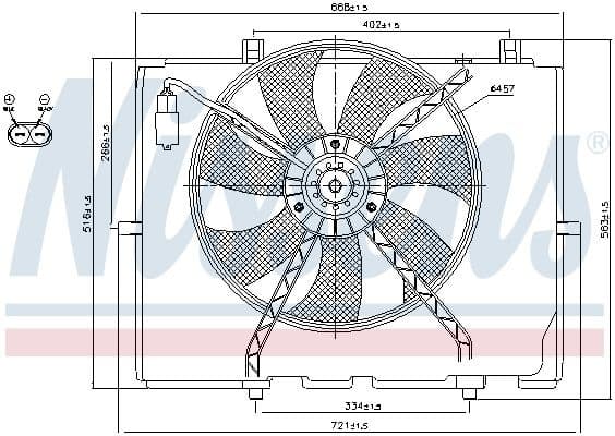 Fan, engine cooling 85654