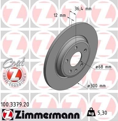 Brake Disc COAT Z 100.3379.20