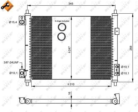 Condenser, air conditioning EASY FIT 35926