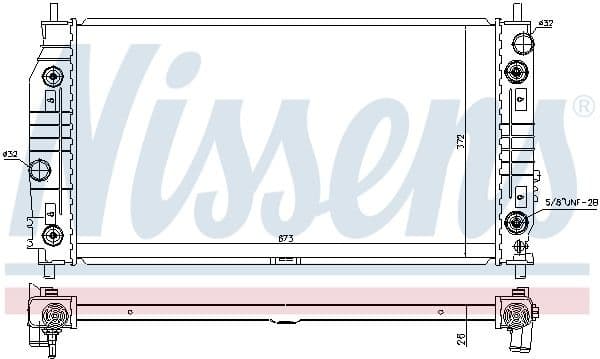 Radiator, engine cooling 69016