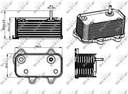 Oil Cooler, engine oil 31289
