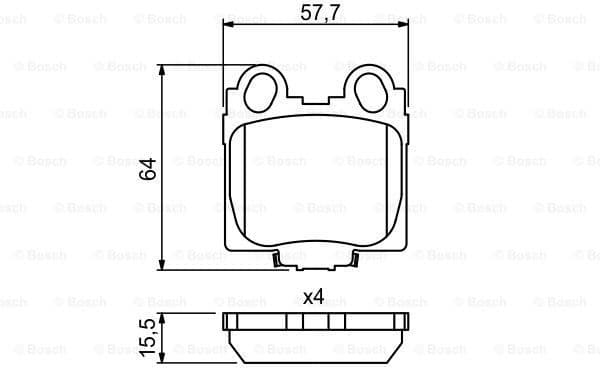 Brake Pad Set, disc brake 0986494231