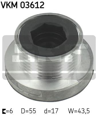 Alternator Freewheel Clutch SKF VKM 03612