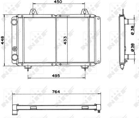 Radiator, engine cooling 52035