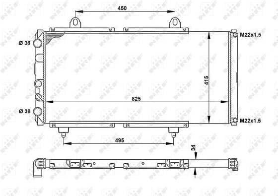 Radiator, engine cooling 52152