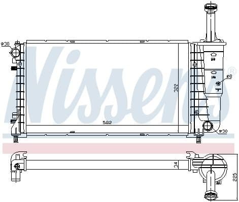 Radiator, engine cooling 61898
