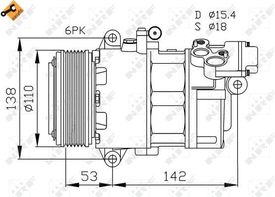 Compressor, air conditioning EASY FIT 32184