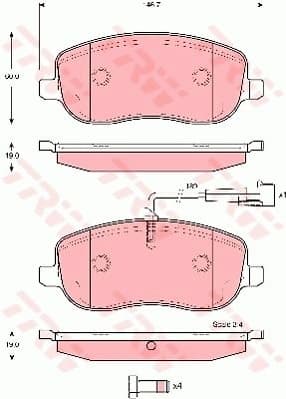 Brake Pad Set, disc brake COTEC GDB1636