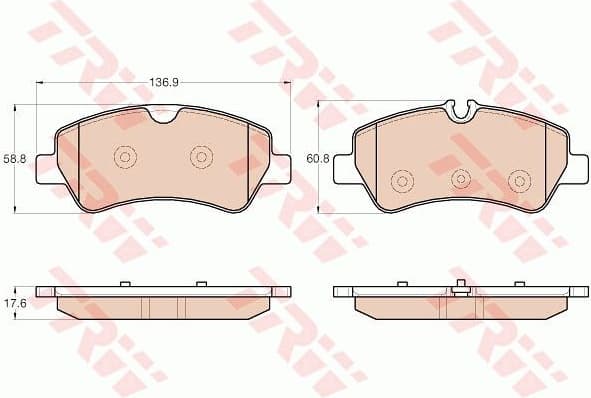 Brake pads rear, Top Quality GDB1968