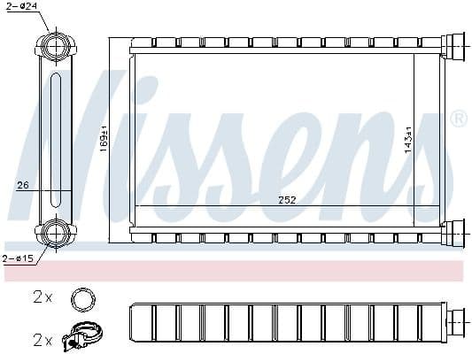 Heat Exchanger, interior heating ** FIRST FIT ** 70527