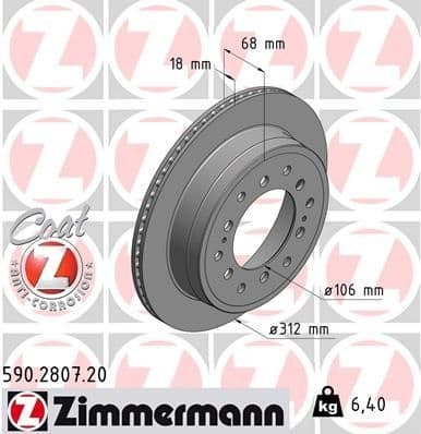 Brake Disc COAT Z 590.2807.20