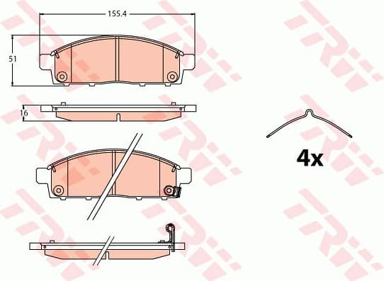 Brake Pad Set, disc brake GDB2124