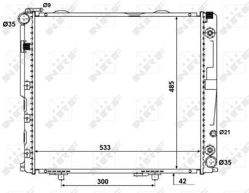 Radiator, engine cooling EASY FIT 58164