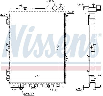 Radiator, engine cooling 60442