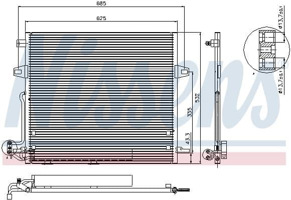Condenser, air conditioning ** FIRST FIT ** 940066