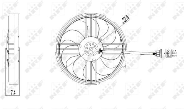 Fan, engine cooling 47409