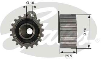 Tensioner Pulley, timing belt PowerGrip™ T42073