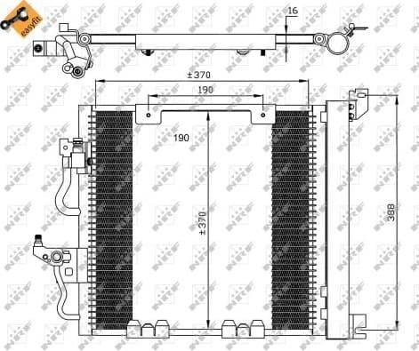 Condenser, air conditioning EASY FIT 35598