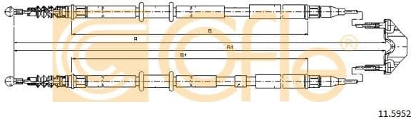 Cable Pull, parking brake 11.5952