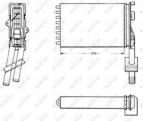 Heat Exchanger, interior heating EASY FIT 58620