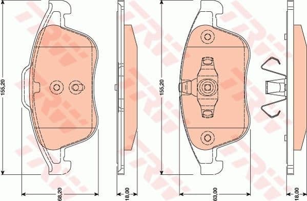 Brake Pad Set, disc brake COTEC GDB1790