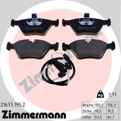 Brake Pad Set, disc brake 21677.195.2