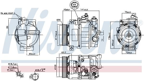 Compressor, air conditioning ** FIRST FIT ** 890634