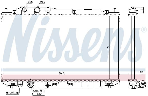 Radiator, engine cooling 681384
