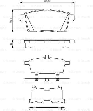 Brake Pad Set, disc brake 0986494376