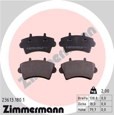 Brake Pad Set, disc brake 23613.180.1