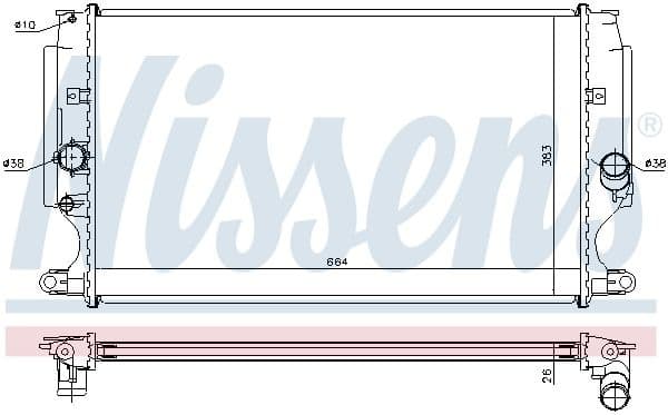 Radiator, engine cooling 64693